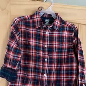 Boys plaid button down shirt